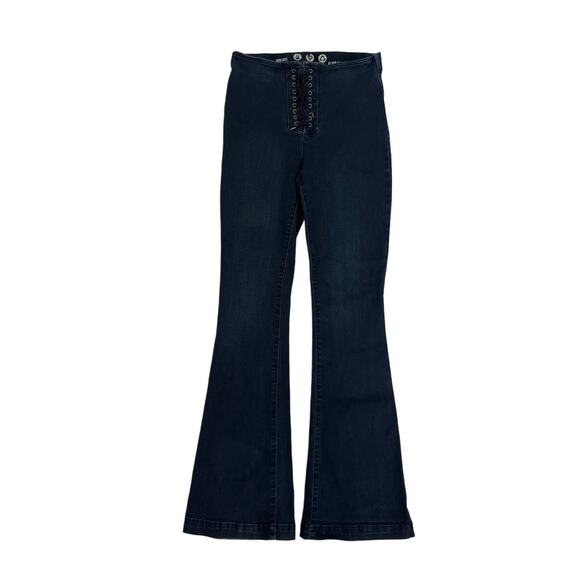 High Rise Lace Up Flare Jeans by Rewash Size 5 / 27 - Picture 1 of 3